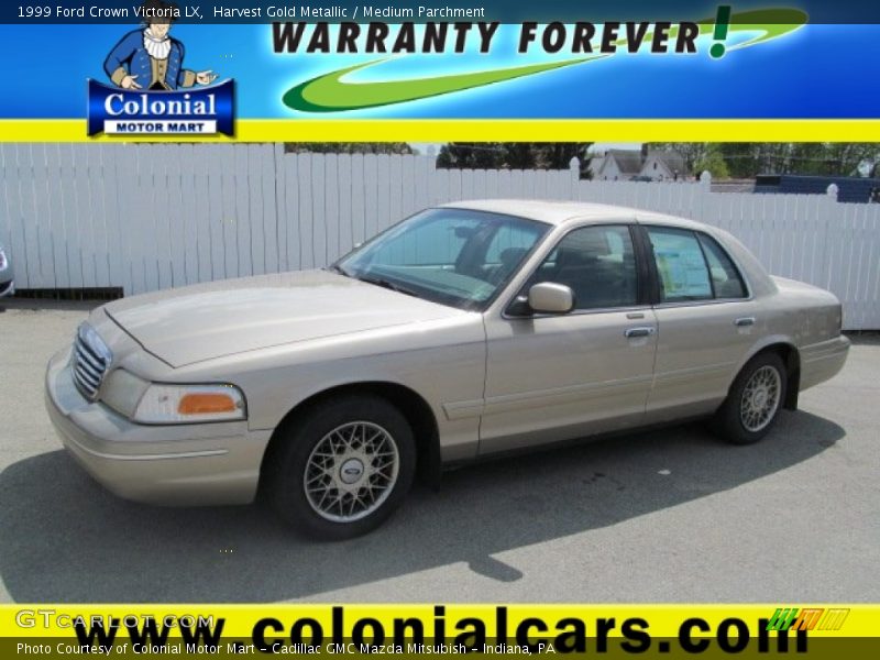 Harvest Gold Metallic / Medium Parchment 1999 Ford Crown Victoria LX