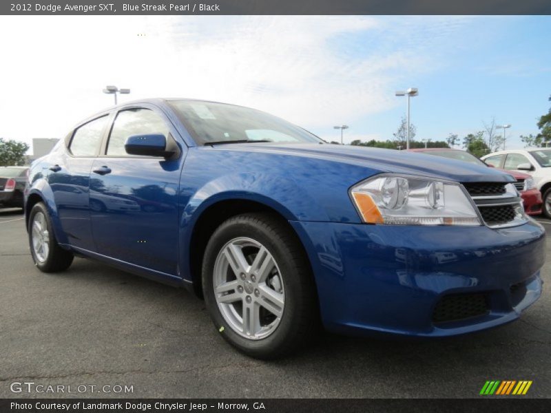 Blue Streak Pearl / Black 2012 Dodge Avenger SXT