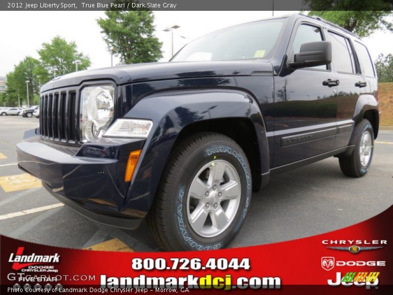 True Blue Pearl / Dark Slate Gray 2012 Jeep Liberty Sport