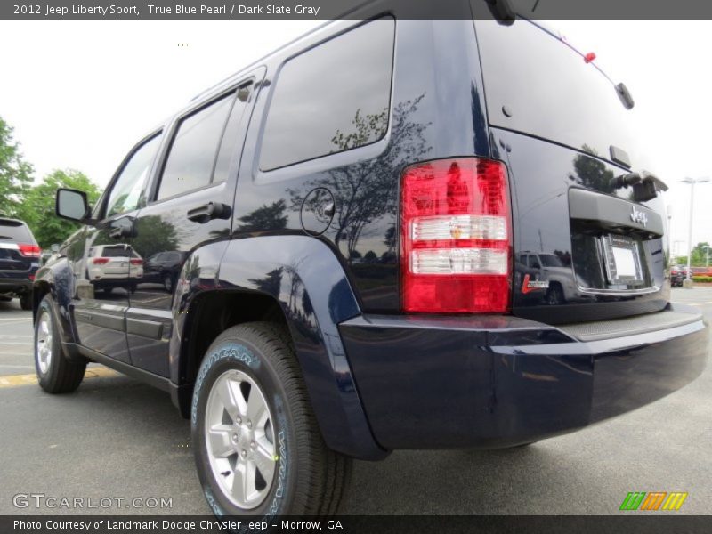 True Blue Pearl / Dark Slate Gray 2012 Jeep Liberty Sport