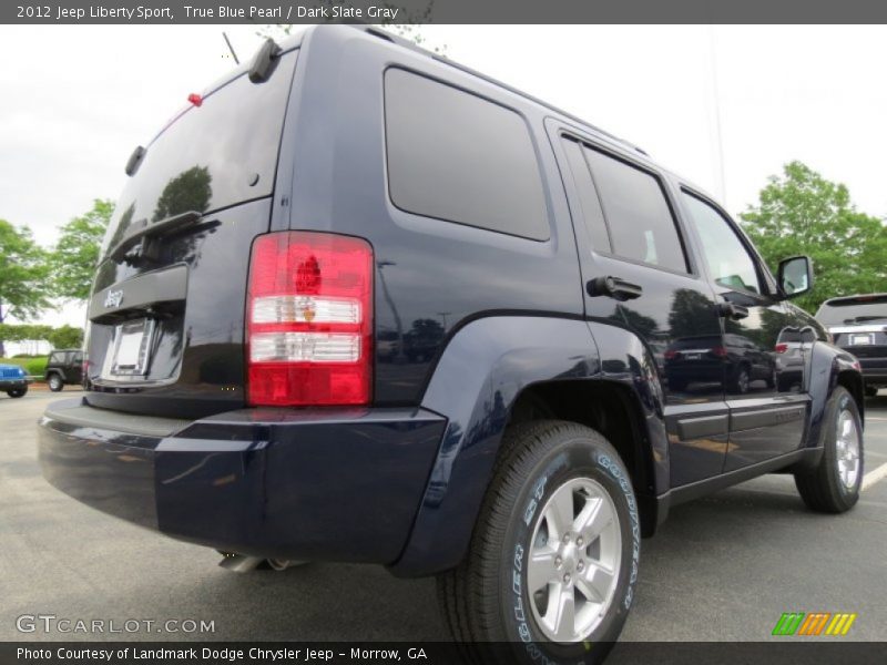 True Blue Pearl / Dark Slate Gray 2012 Jeep Liberty Sport
