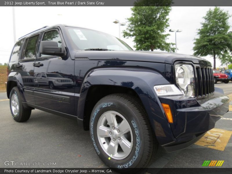 True Blue Pearl / Dark Slate Gray 2012 Jeep Liberty Sport