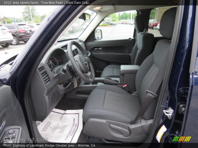 True Blue Pearl / Dark Slate Gray 2012 Jeep Liberty Sport