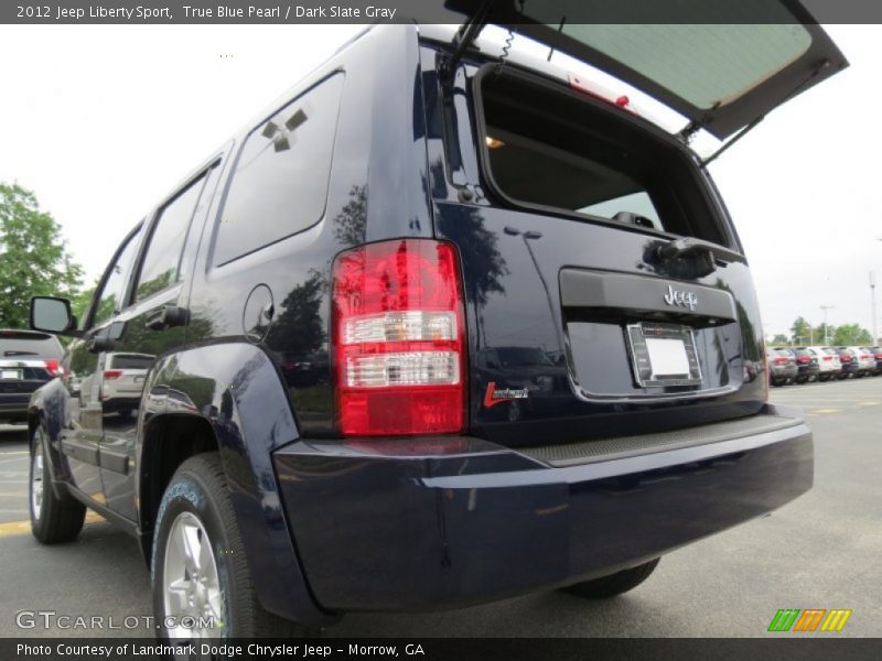True Blue Pearl / Dark Slate Gray 2012 Jeep Liberty Sport