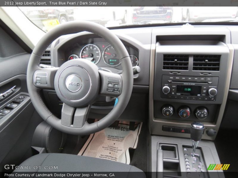 True Blue Pearl / Dark Slate Gray 2012 Jeep Liberty Sport