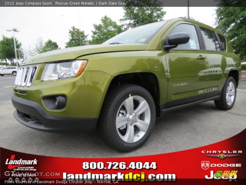 Rescue Green Metallic / Dark Slate Gray 2012 Jeep Compass Sport