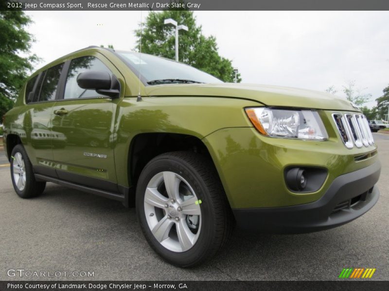 Rescue Green Metallic / Dark Slate Gray 2012 Jeep Compass Sport