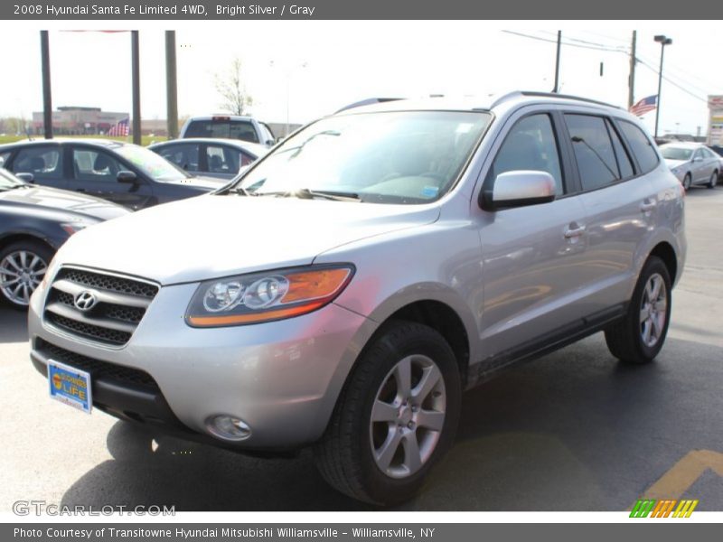 Bright Silver / Gray 2008 Hyundai Santa Fe Limited 4WD