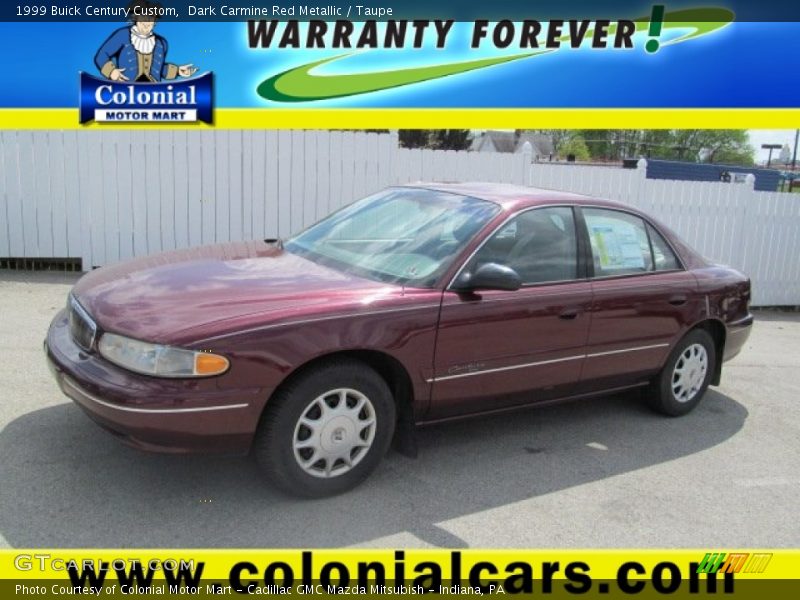 Dark Carmine Red Metallic / Taupe 1999 Buick Century Custom