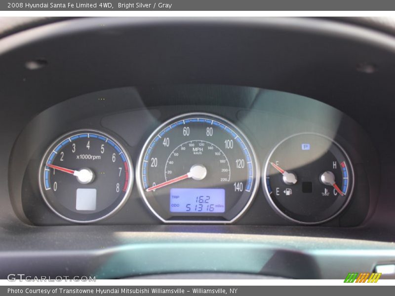 Bright Silver / Gray 2008 Hyundai Santa Fe Limited 4WD