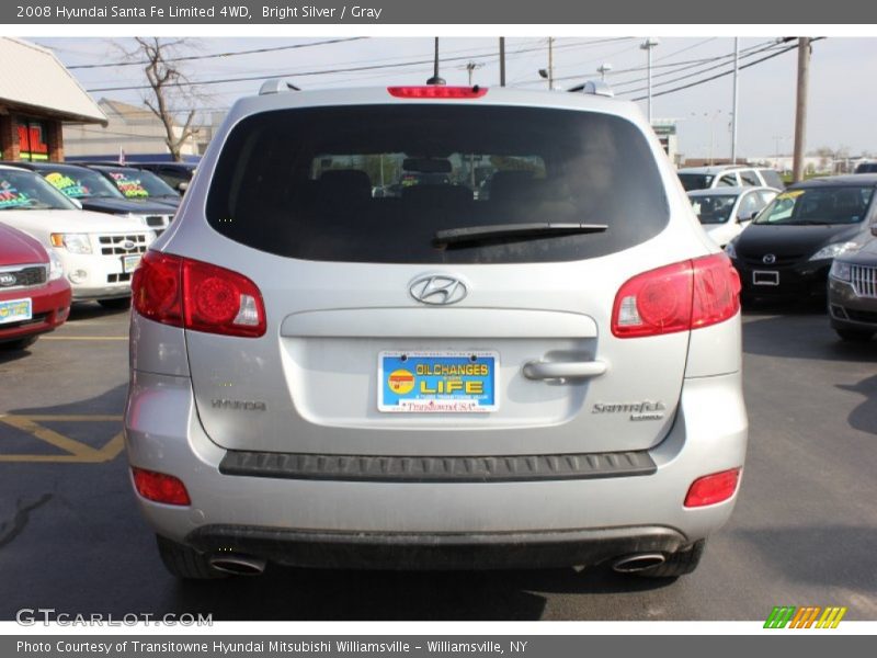 Bright Silver / Gray 2008 Hyundai Santa Fe Limited 4WD