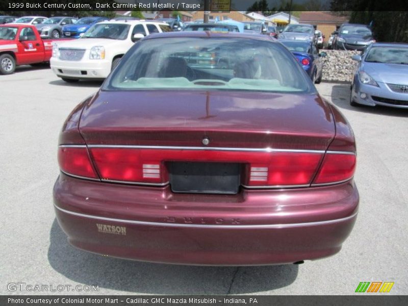 Dark Carmine Red Metallic / Taupe 1999 Buick Century Custom