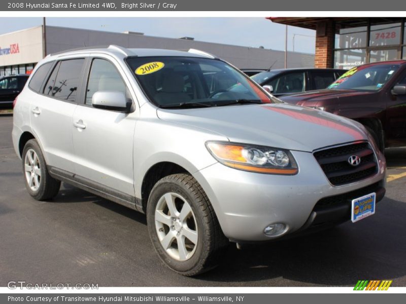 Bright Silver / Gray 2008 Hyundai Santa Fe Limited 4WD
