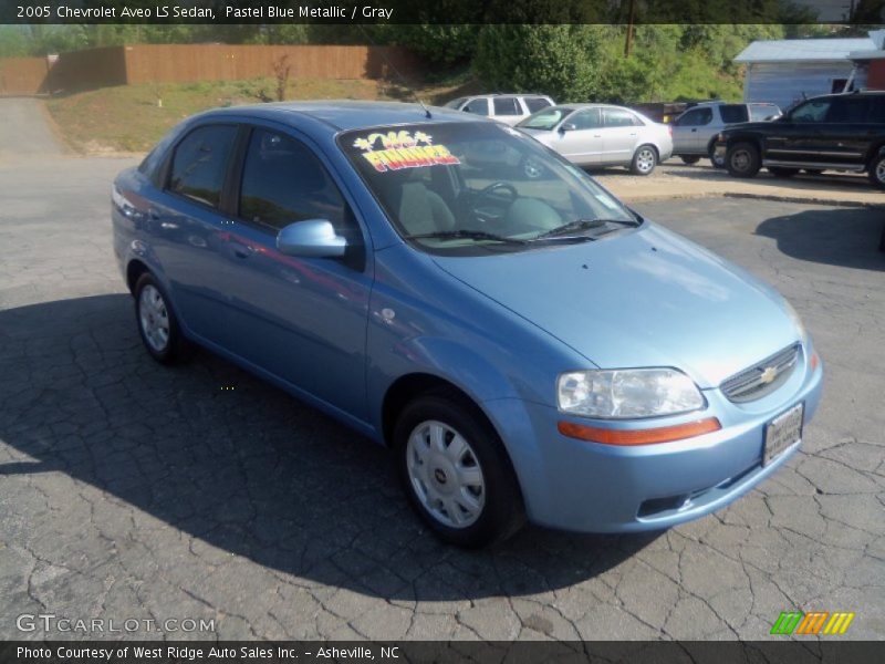 Pastel Blue Metallic / Gray 2005 Chevrolet Aveo LS Sedan