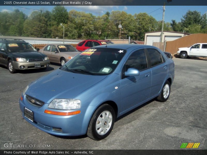 Pastel Blue Metallic / Gray 2005 Chevrolet Aveo LS Sedan