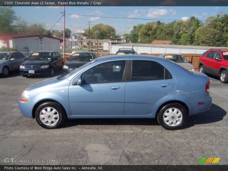Pastel Blue Metallic / Gray 2005 Chevrolet Aveo LS Sedan