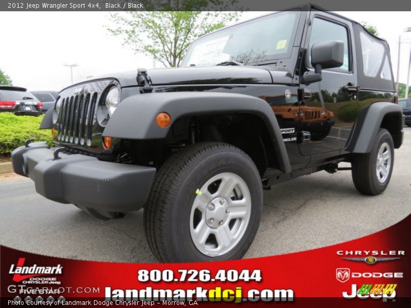 Black / Black 2012 Jeep Wrangler Sport 4x4