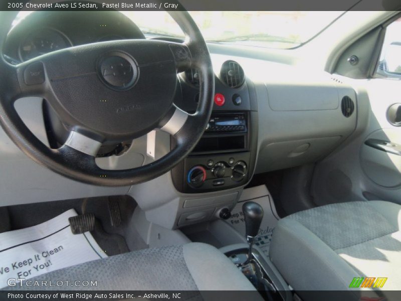 Pastel Blue Metallic / Gray 2005 Chevrolet Aveo LS Sedan