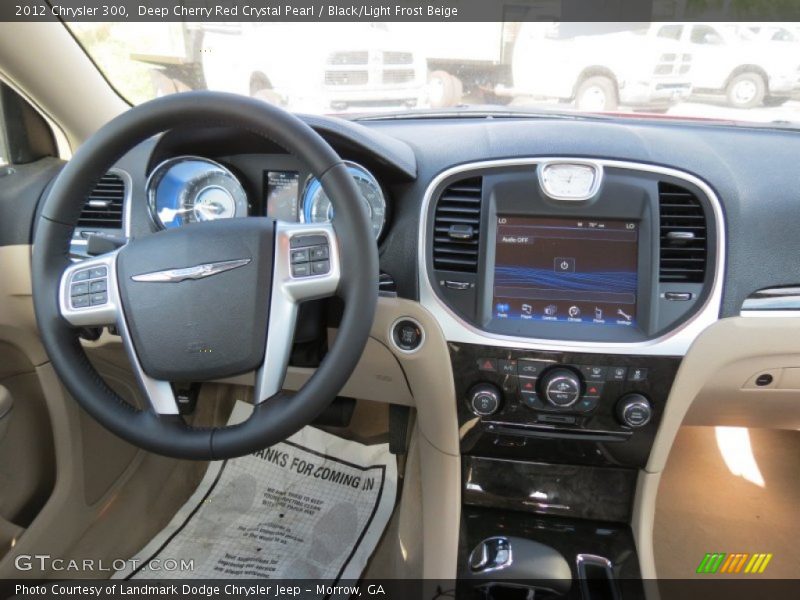 Deep Cherry Red Crystal Pearl / Black/Light Frost Beige 2012 Chrysler 300