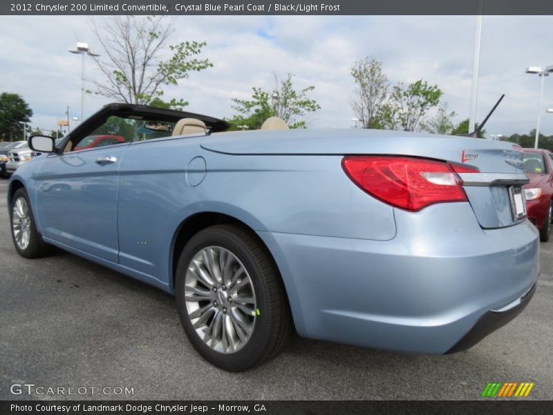 Crystal Blue Pearl Coat / Black/Light Frost 2012 Chrysler 200 Limited Convertible