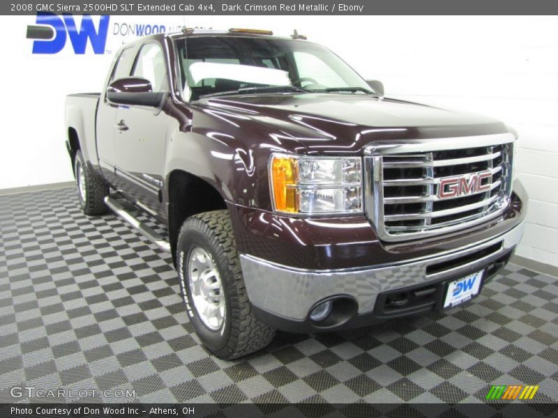 Dark Crimson Red Metallic / Ebony 2008 GMC Sierra 2500HD SLT Extended Cab 4x4