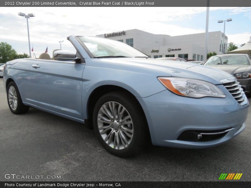 Crystal Blue Pearl Coat / Black/Light Frost 2012 Chrysler 200 Limited Convertible