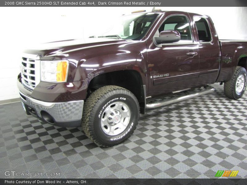 Dark Crimson Red Metallic / Ebony 2008 GMC Sierra 2500HD SLT Extended Cab 4x4