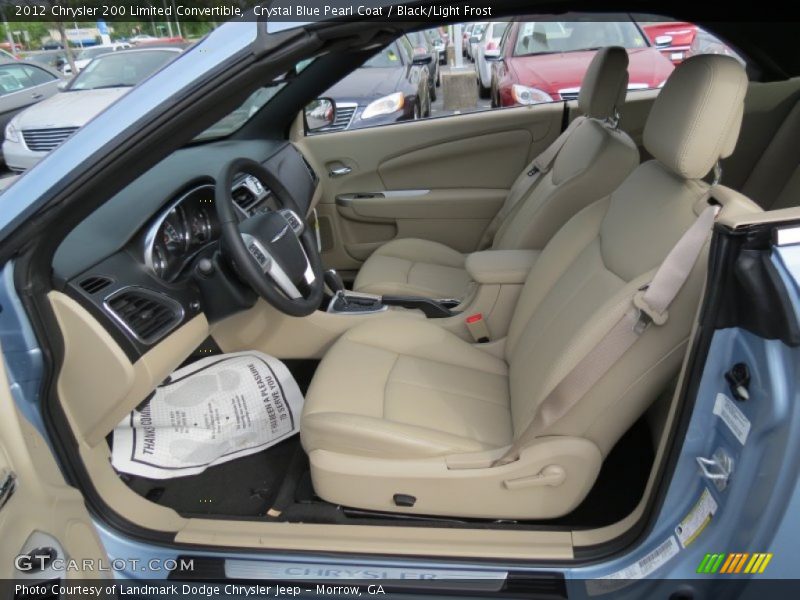 Crystal Blue Pearl Coat / Black/Light Frost 2012 Chrysler 200 Limited Convertible