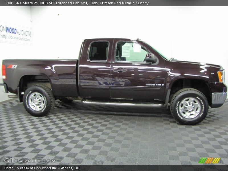 Dark Crimson Red Metallic / Ebony 2008 GMC Sierra 2500HD SLT Extended Cab 4x4