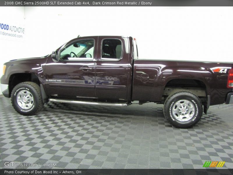 Dark Crimson Red Metallic / Ebony 2008 GMC Sierra 2500HD SLT Extended Cab 4x4
