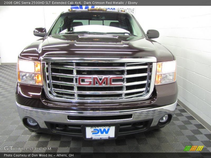 Dark Crimson Red Metallic / Ebony 2008 GMC Sierra 2500HD SLT Extended Cab 4x4