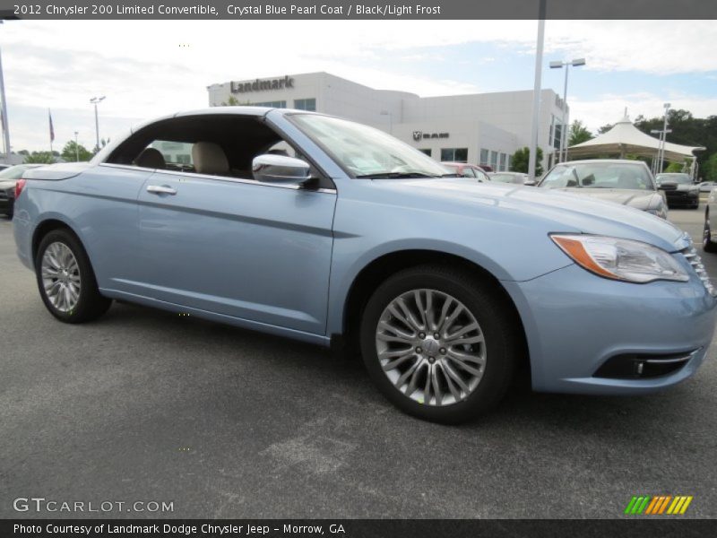Crystal Blue Pearl Coat / Black/Light Frost 2012 Chrysler 200 Limited Convertible