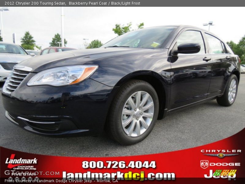 Blackberry Pearl Coat / Black/Light Frost 2012 Chrysler 200 Touring Sedan
