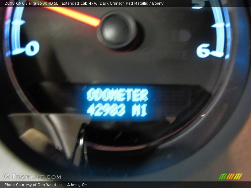 Dark Crimson Red Metallic / Ebony 2008 GMC Sierra 2500HD SLT Extended Cab 4x4