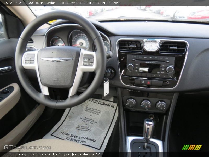 Blackberry Pearl Coat / Black/Light Frost 2012 Chrysler 200 Touring Sedan