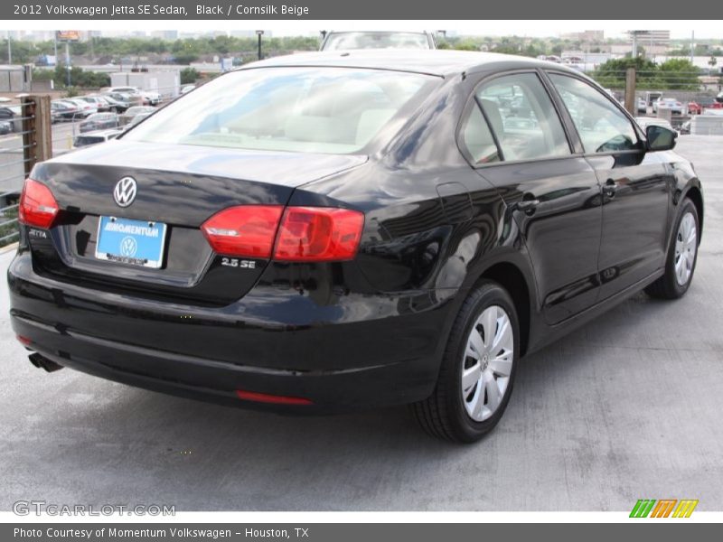 Black / Cornsilk Beige 2012 Volkswagen Jetta SE Sedan