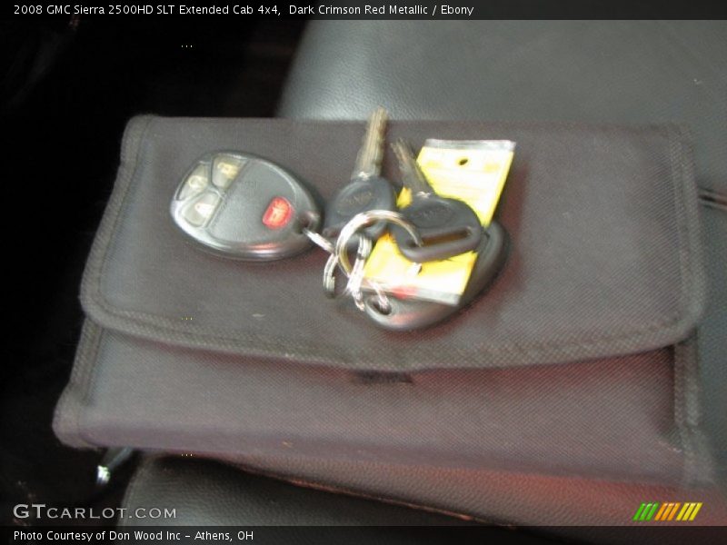 Dark Crimson Red Metallic / Ebony 2008 GMC Sierra 2500HD SLT Extended Cab 4x4