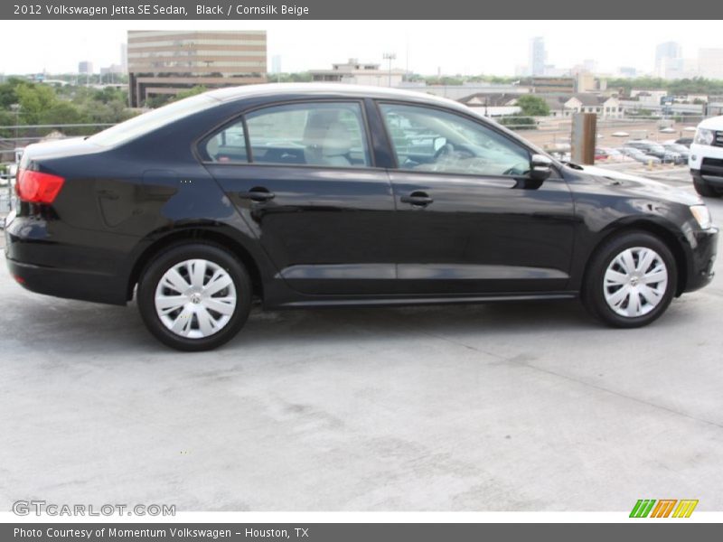Black / Cornsilk Beige 2012 Volkswagen Jetta SE Sedan
