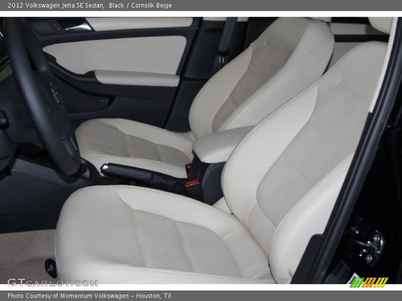 Black / Cornsilk Beige 2012 Volkswagen Jetta SE Sedan