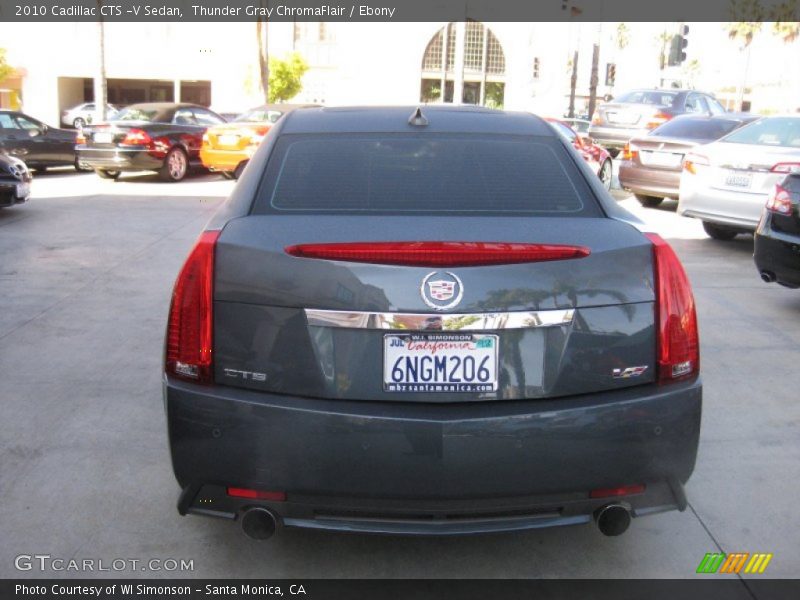 Thunder Gray ChromaFlair / Ebony 2010 Cadillac CTS -V Sedan