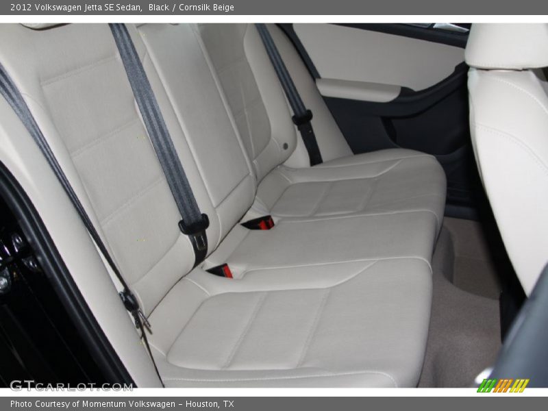 Black / Cornsilk Beige 2012 Volkswagen Jetta SE Sedan