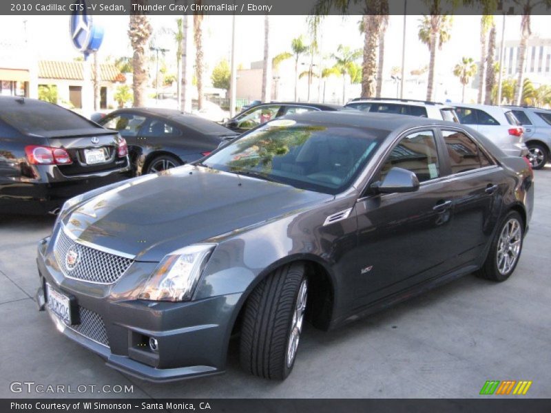 Thunder Gray ChromaFlair / Ebony 2010 Cadillac CTS -V Sedan