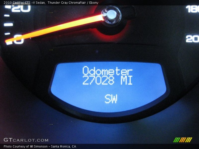 Thunder Gray ChromaFlair / Ebony 2010 Cadillac CTS -V Sedan