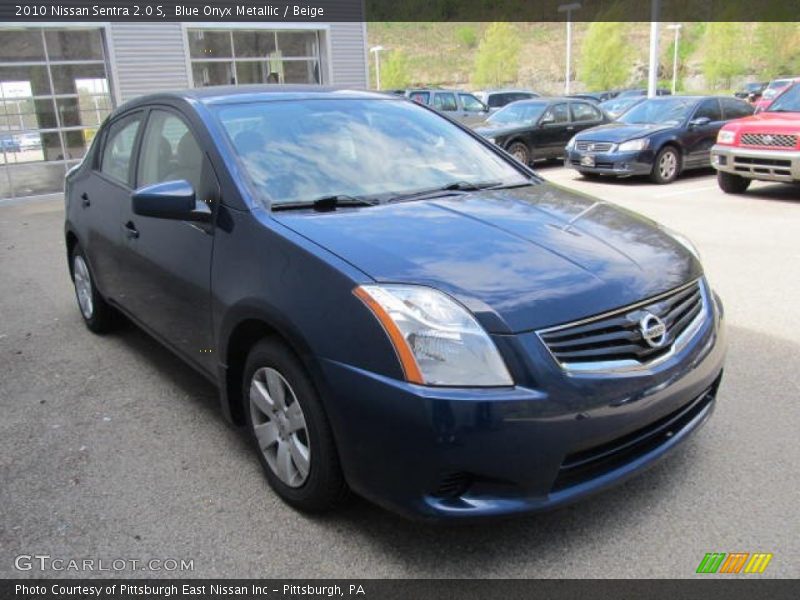 Blue Onyx Metallic / Beige 2010 Nissan Sentra 2.0 S