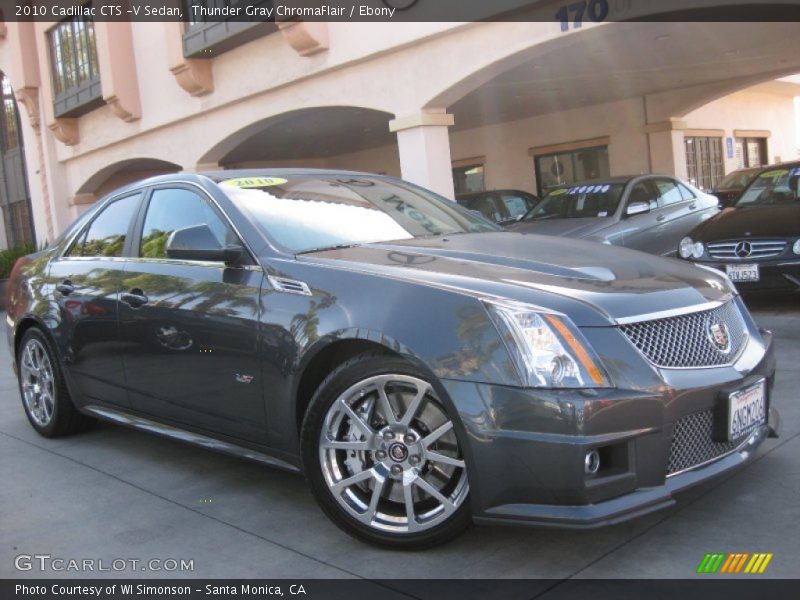 Thunder Gray ChromaFlair / Ebony 2010 Cadillac CTS -V Sedan