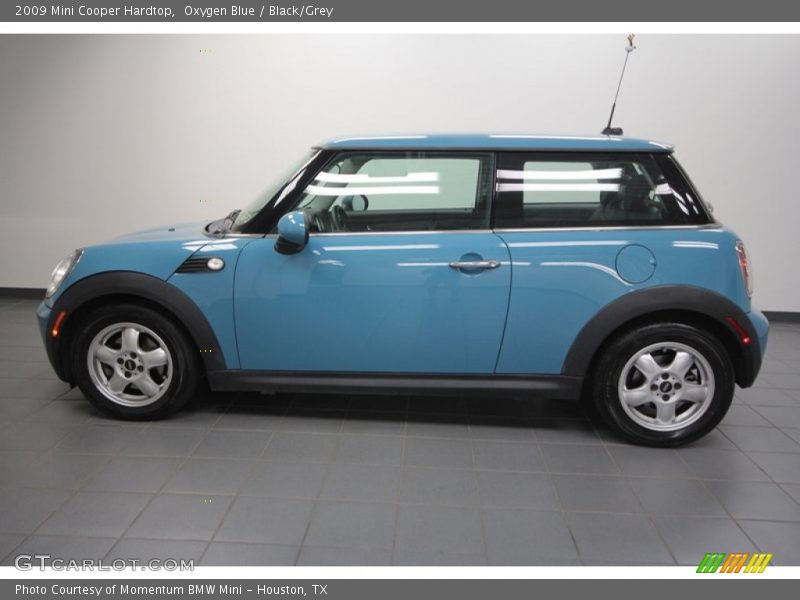 Oxygen Blue / Black/Grey 2009 Mini Cooper Hardtop