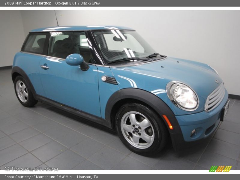 Oxygen Blue / Black/Grey 2009 Mini Cooper Hardtop