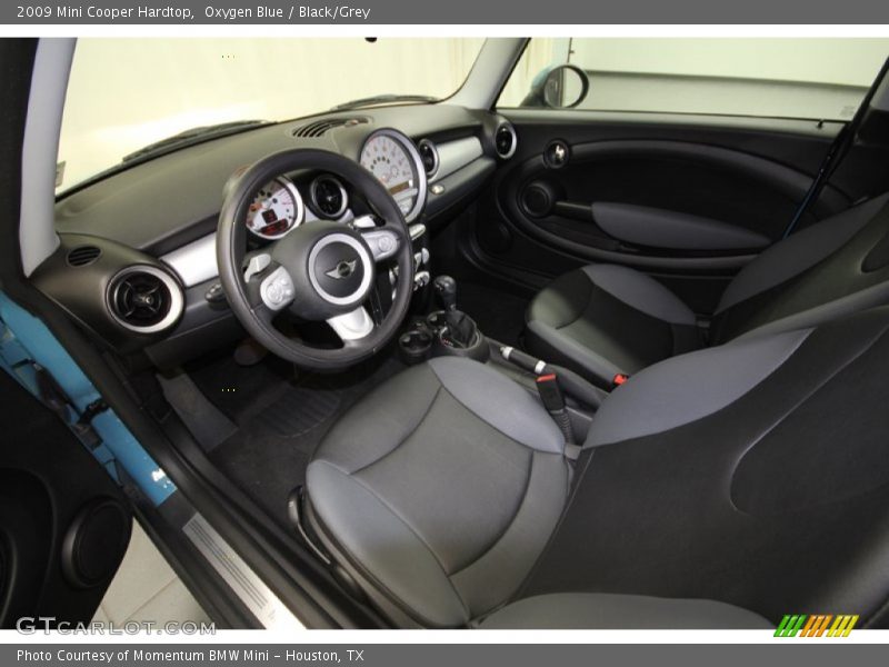 Oxygen Blue / Black/Grey 2009 Mini Cooper Hardtop
