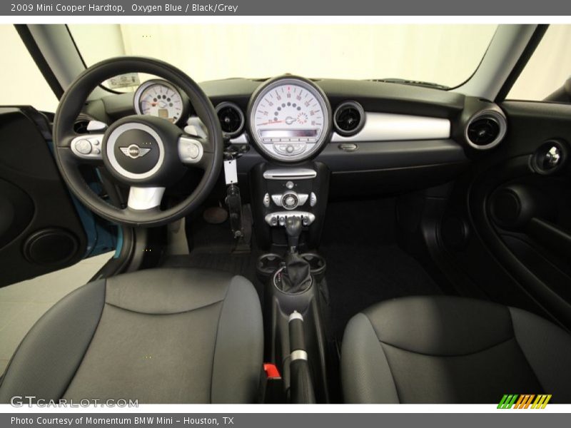 Oxygen Blue / Black/Grey 2009 Mini Cooper Hardtop