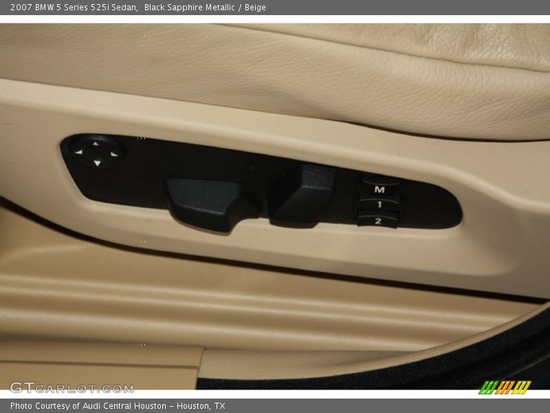 Black Sapphire Metallic / Beige 2007 BMW 5 Series 525i Sedan